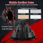 Punching Bag With Stand Free Standing Boxing Ball For Adults 43.3-63in Height Adjustable Boxing Bag With Gloves Wrist Sleeves Stable Suction Base For Fitness Speed Training - Image 10